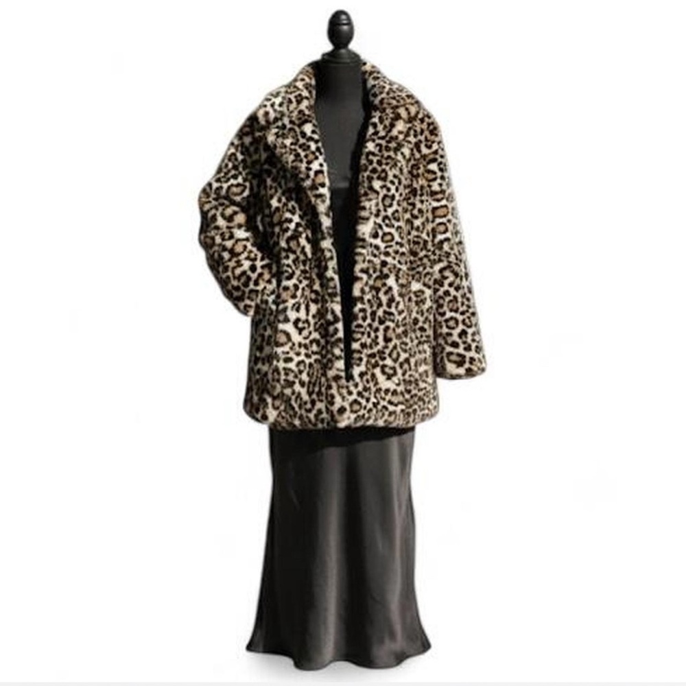 Angel Kiss Animal Print Teddy Jacket